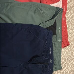 St. John's Bay Chino Pants Trio in Navy, Olive, and Red